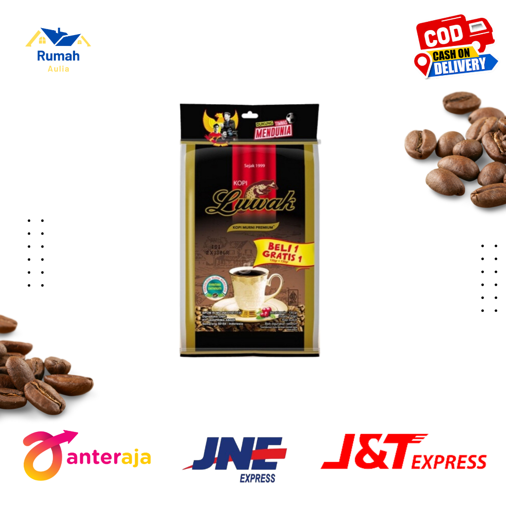 

Luwak Kopi Murni Premium - Kopi Luwak yang Nikmat dan Menyegarkan - Isi 6 Sachet - Kemasan Renceng