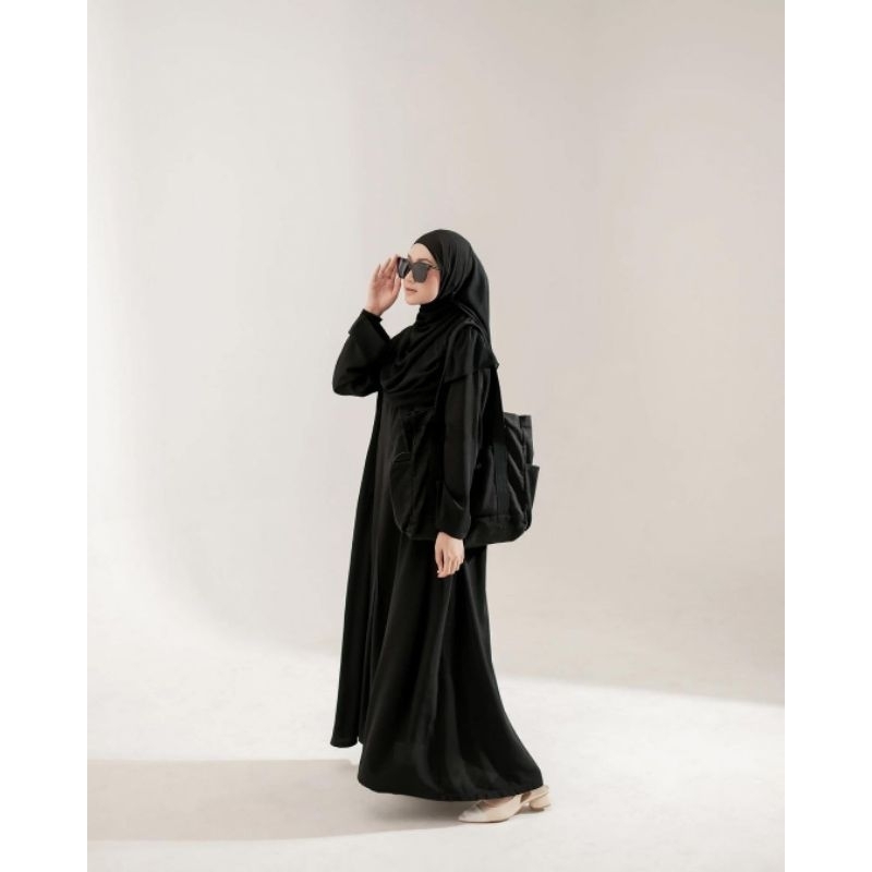 BASIC ABAYA GAMIS POLOS BAHAN CRINKLE AIRFLOW GAMIS PUTIH GAMIS HOMEDRESS BUSUI | GAMIS REISTA