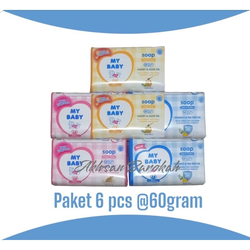 [ 6 pcs ]my baby soap sabun my baby sabun bayi 60gram