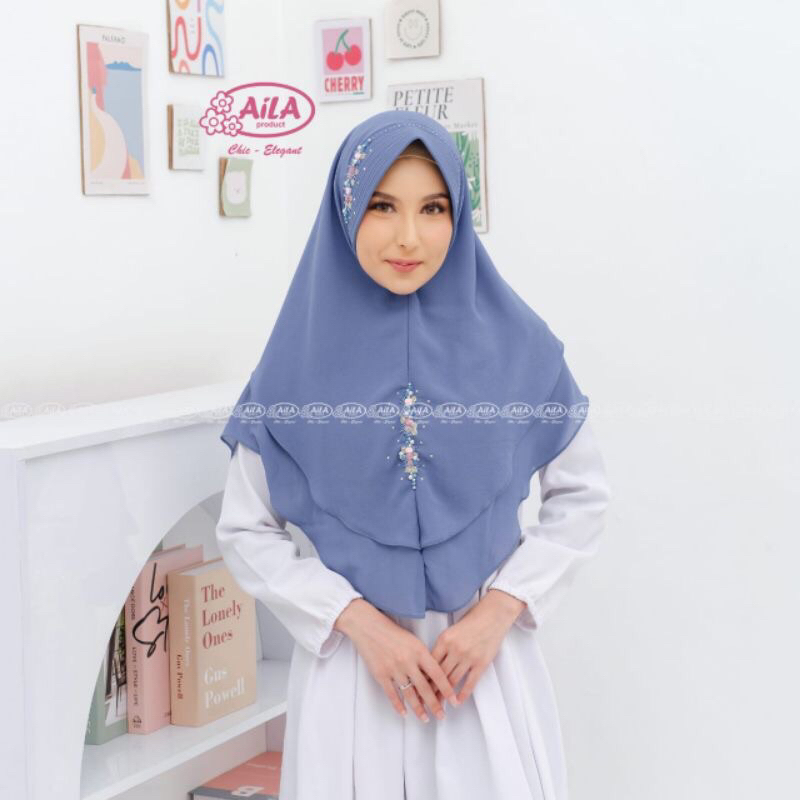 Preloved AiLa Khimar Haira Warna Lime