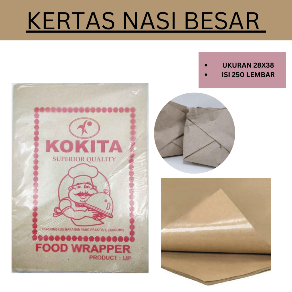 

Kertas Nasi Coklat , Kertas bungkus nasi