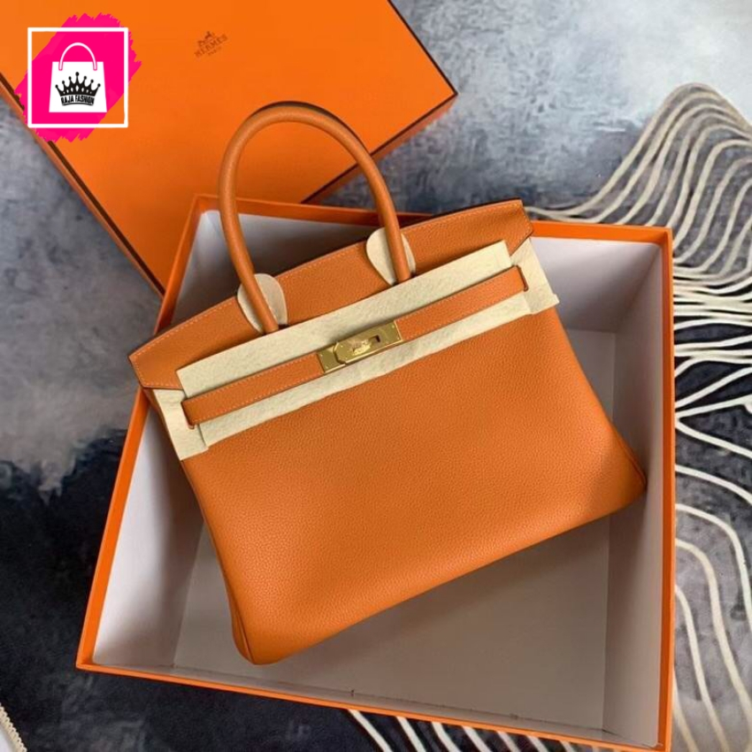 Sling Bag 530Hermes Birkin30 Orange Set Box Import | TAS SELEMPANG WANITA 30BIRKIN KULIT JERUK PREMI