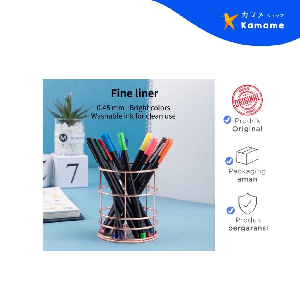 

Deli Fine Liner - 12 Warna 0.45mm Q900-12 - Kamame