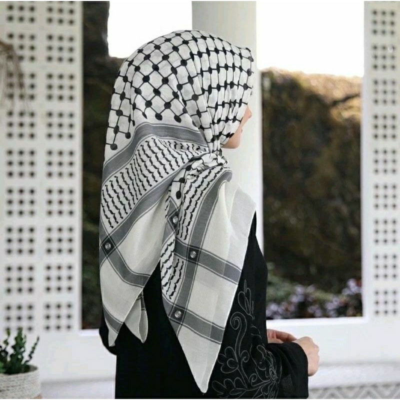 Hijab Sorban Palestina / Sorban Segi Empat Palestina / Hijab Palestina 120x120 Terbaru / Kerudung Se