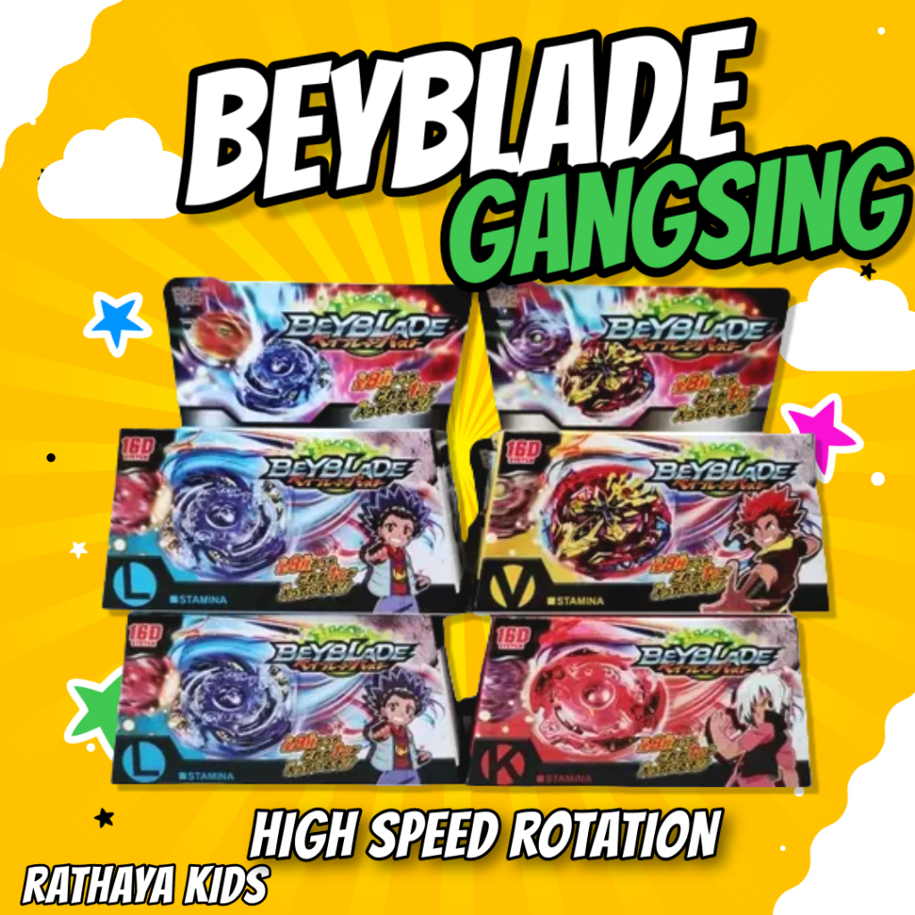 Mainan gangsing tarik bayblade besi anak laki laki