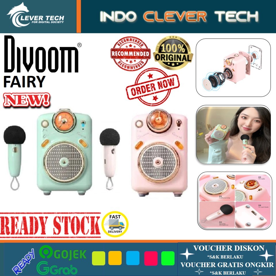 DIVOOM FAIRY - Portable Bluetooth Speaker with Microphone Karaoke