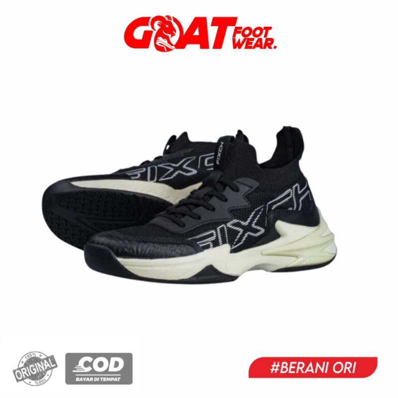 Sepatu Voli FIXCH Impish Black Off White Sepatu Volly Original