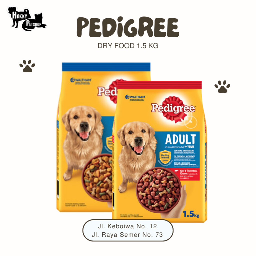 Pedigree 1.5 kg / Dog Food Pedigree / Makanan Anjing Pedigree