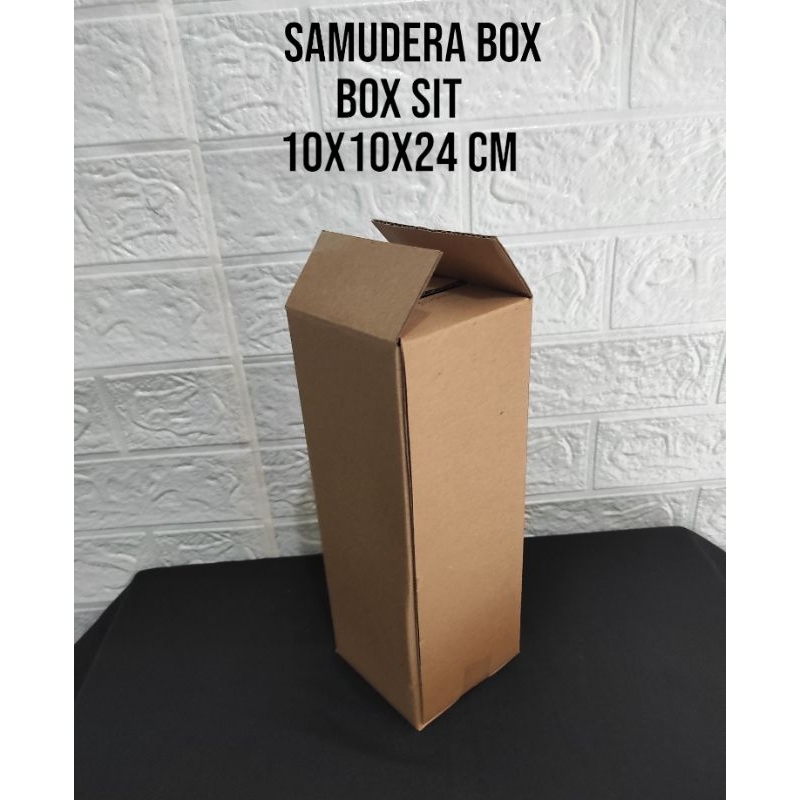 

kardus karton box uk 10x10x24 cm... ST singgle wall polos