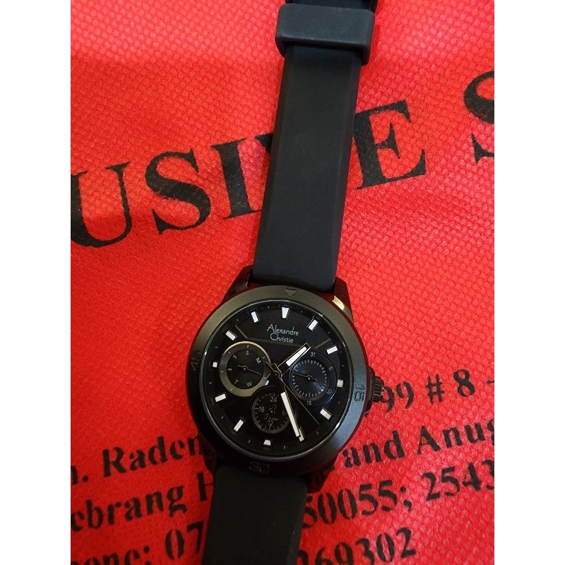JAM AC WANITA RUBBER FULL BLACK