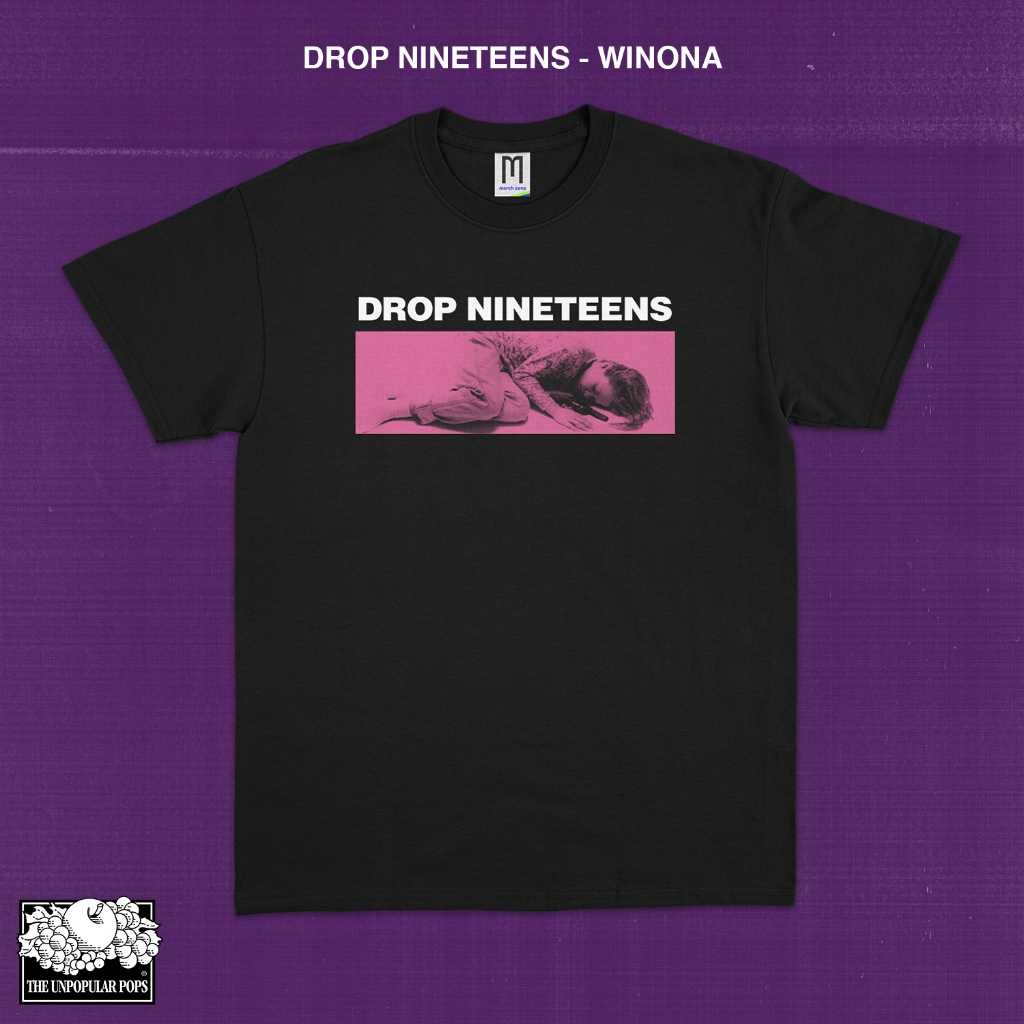 Kaos T-Shirt Baju Band Shoegaze DROP NINETEENS - Winona Black