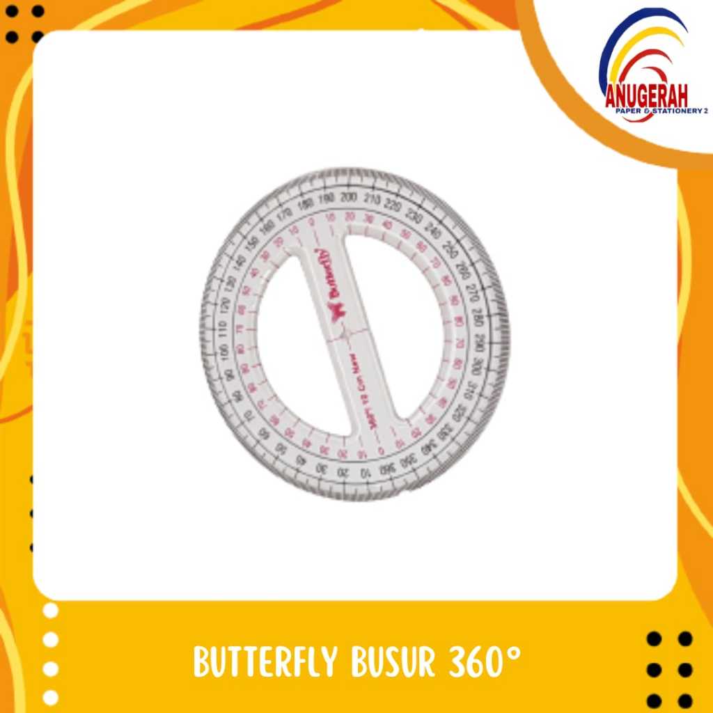 

BUTTERFLY NO.8 360/10CM 2LUBANG PENGGARIS BUSUR (PCS)