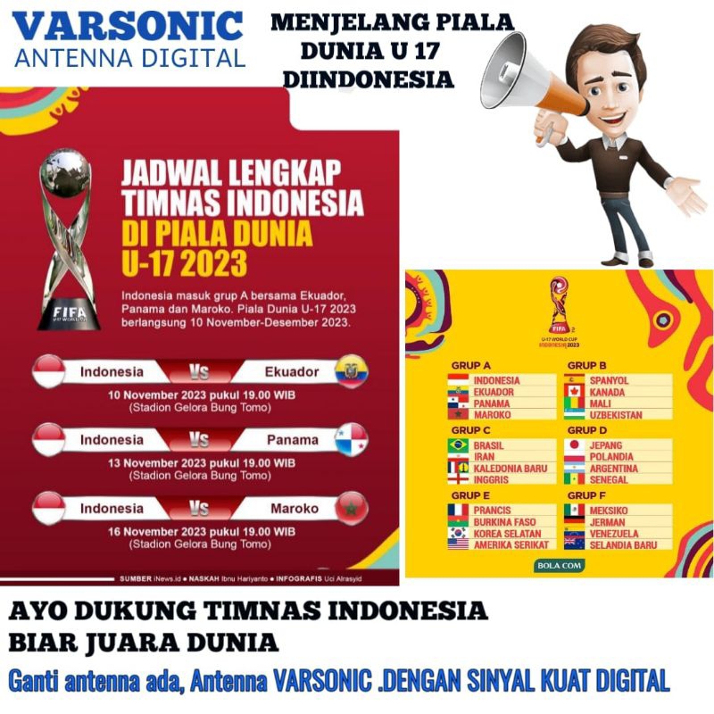 VARSONIC Antena TV Digital / Antena Digital Outdoor VS-85AT / VS-210 HD (+penguat signal) / Driver T