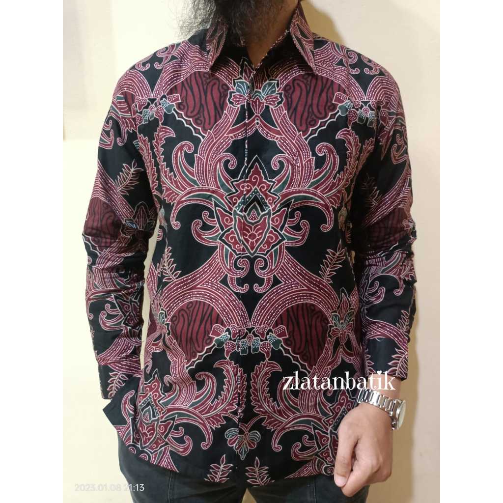 KEMEJA BATIK TORAJA PRIA LENGAN PANJANG