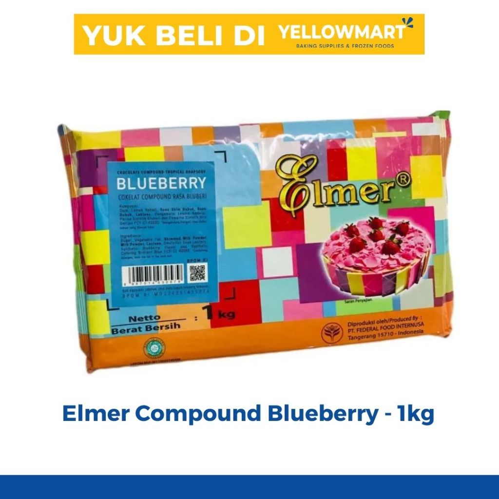 

Elmer Compound Blueberry 1kg - Cokelat Batang rasa Bluberi