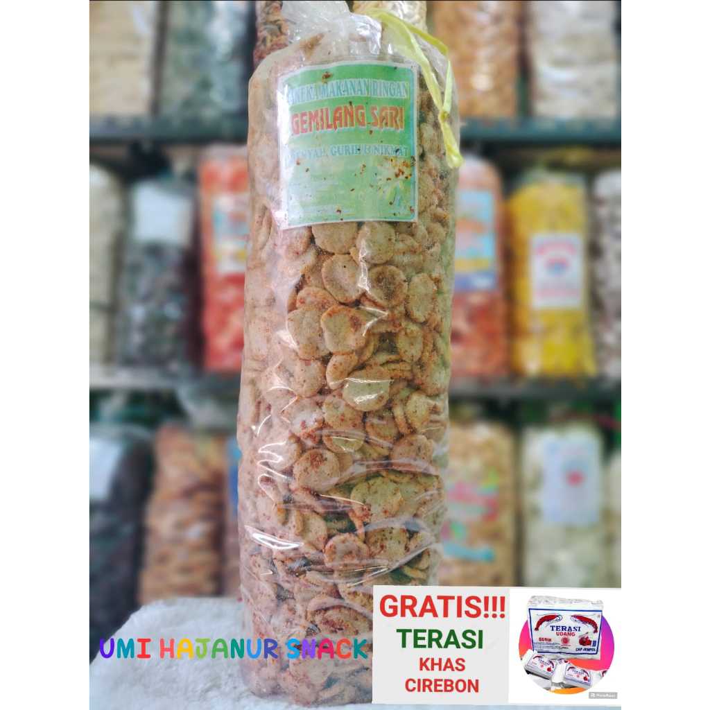 

(GRATIS TERASI) KHAS CIREBON//500GRAM KERUPUK JENGKOL COIN//SNACK//MAKANAN RINGAN