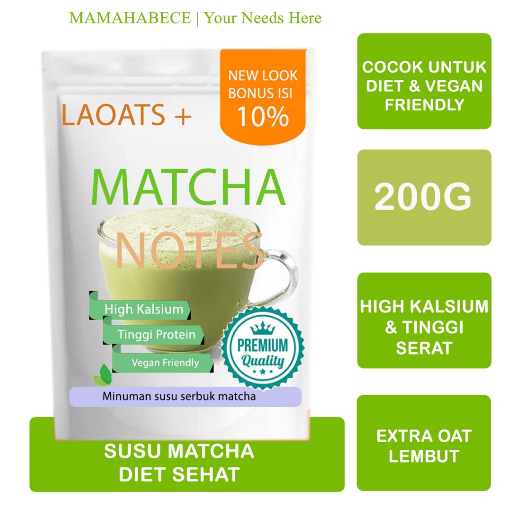 

Serbuk Minuman Matcha Pelangsing Penurun Berat Badan Susu Diet Rendah Lemak Low Fat Minuman Diet Pelangsing Badan Laoats (200G)