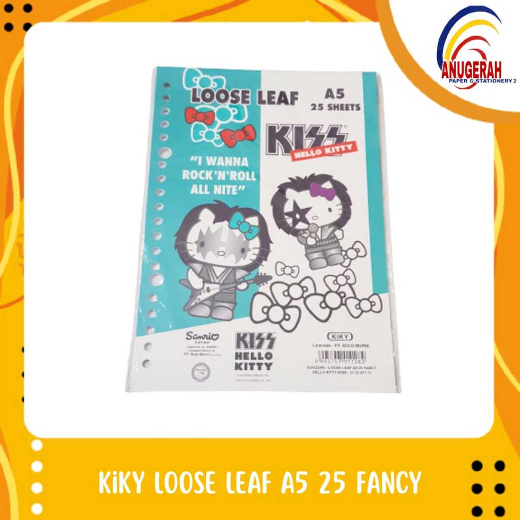 

(3PCS)LOOSE LEAF A5-25 FANCY KIKY 624322