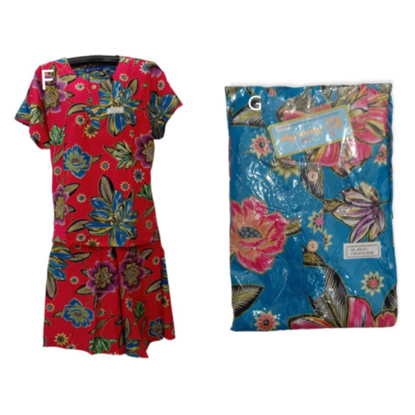 Murah meriah setelan kencana ungu/baju tidur kencana ungu/setelan celana rok batik Diskon