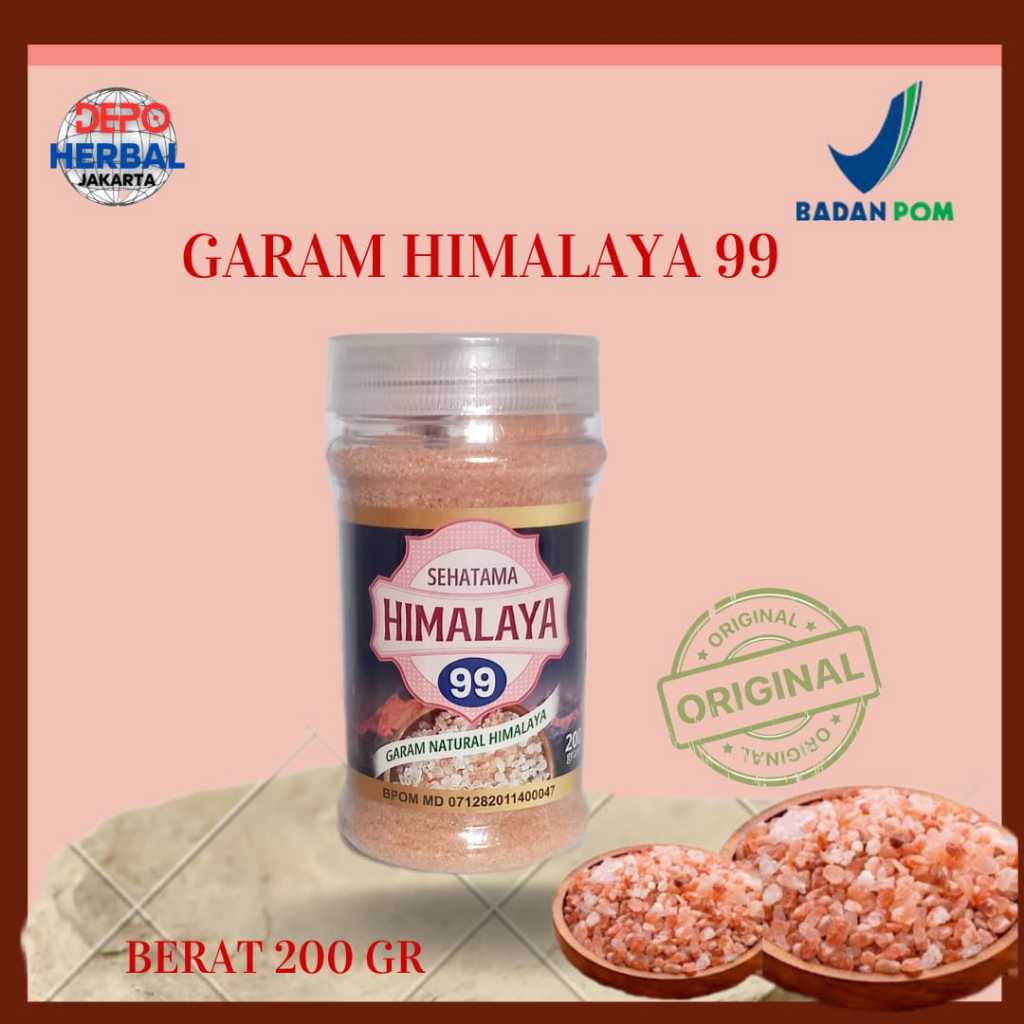 

GARAM HIMALAYA 99 kemasan 200 gr garam natural himalaya BPOM