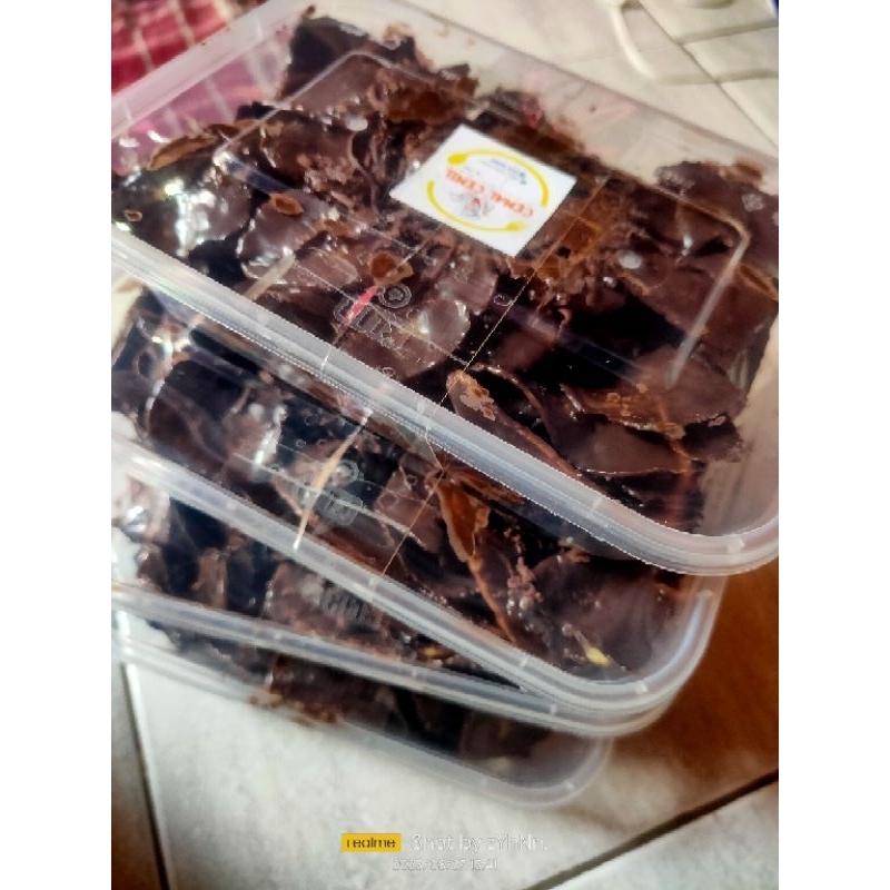 kripik pisang coklat lumer