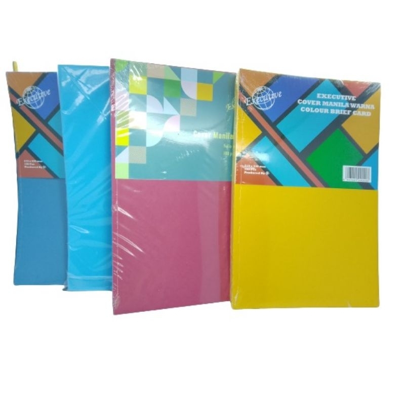 

Kertas Jilid/ Cover Manila Warna/ Colour Brief Card Merk Executive UK. Folio