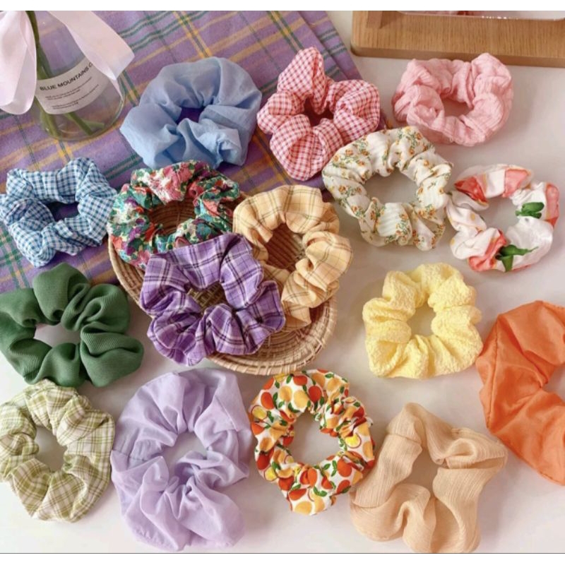 scruncies scrunchie scrunchy ikat rambut konde cepol hijab cepolan