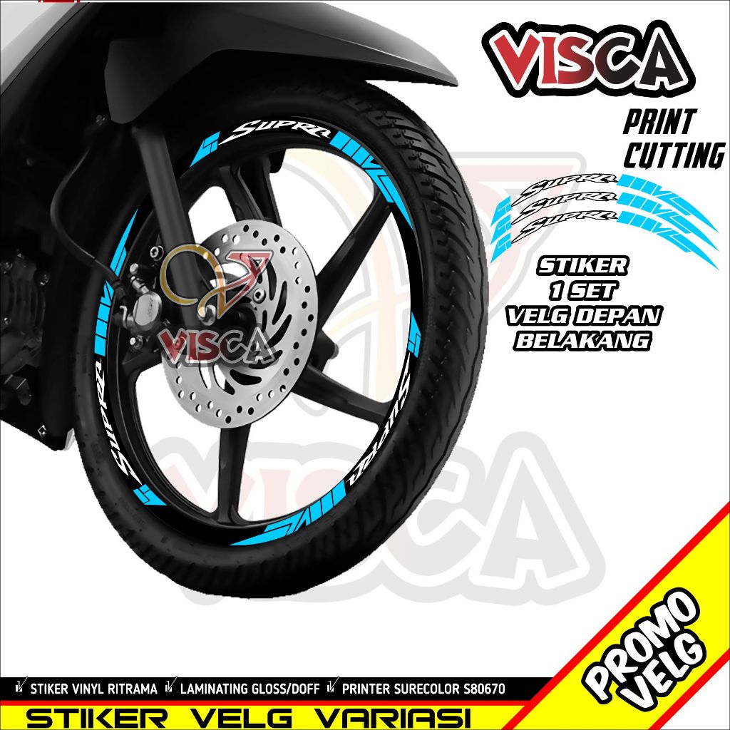 Stiker Velg List Velg Motor Stiker Velg Supra  Variasi Supra Abstrack