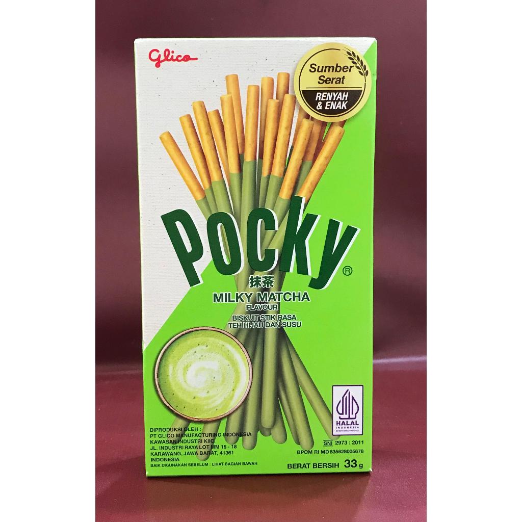 

Pocky Milk Matcha 33G - Cemilan Pocky Rasa Susu Dan Matcha