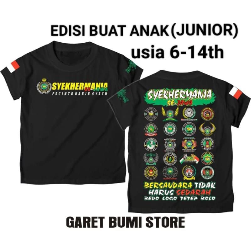 KAOS SYEKHERMANIA ANAK, KAOS HABIB SYECH, KAOS SYEKHERMANIA INDONESIA, KAOS SYEKHERMANIA ANAK TERBAR