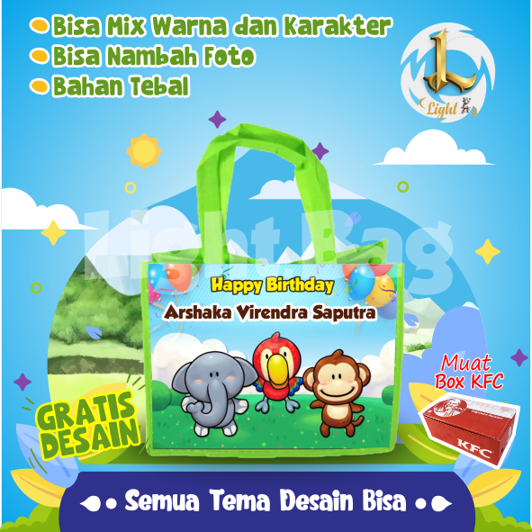 

TAS SOUVENIR ULTAH BABALILITATA CUSTOM/TAS SOUVENIR PREMIUM /GRATIS DESAIN/BONUS FOTO ANAK/GOODIE BAG CUTE BABALILITATA/TAS ULANG TAHUN BABALILITATA/TAS ULTAH CUSTOM / TAS SOUVENIR 2 HARI JADI/ TAS ULTAH / TAS ULANG TAHUN / BISA TAMBAH FOTO ANAK