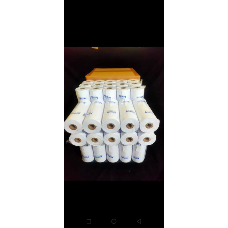 

10 pcs kertas struk hvs 1ply 75x65 untuk printer kasir dot matrix