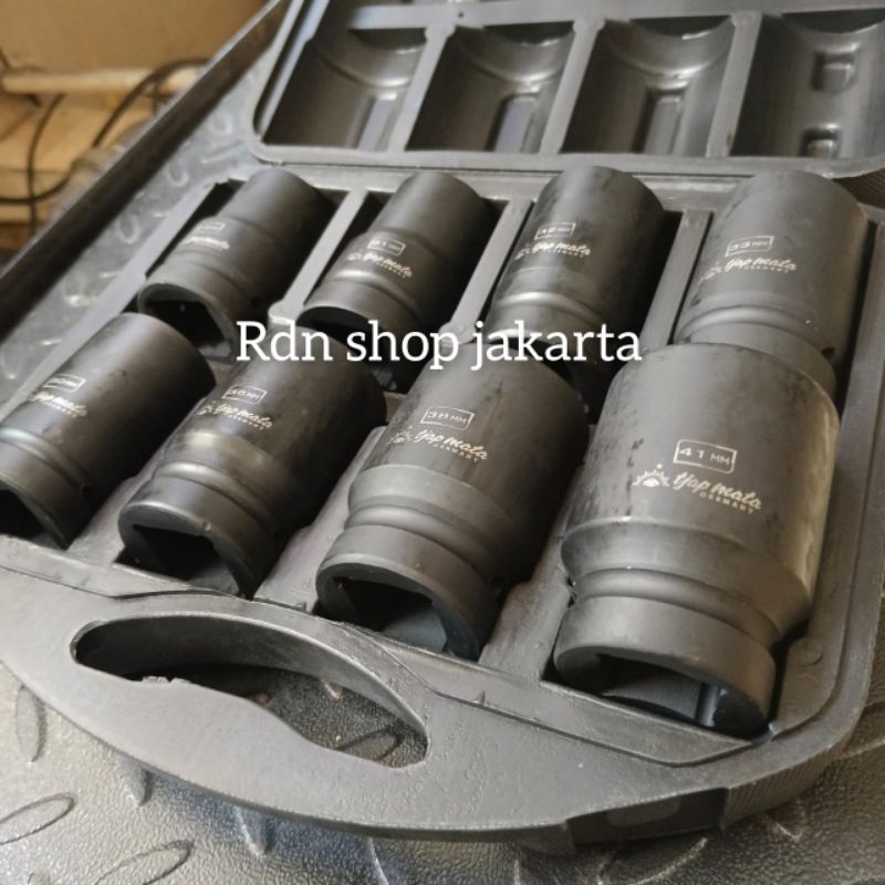 Kunci sok shock set 8 pcs 1 inch SQ Size  20 - 41 mm Tjap Mata Germany