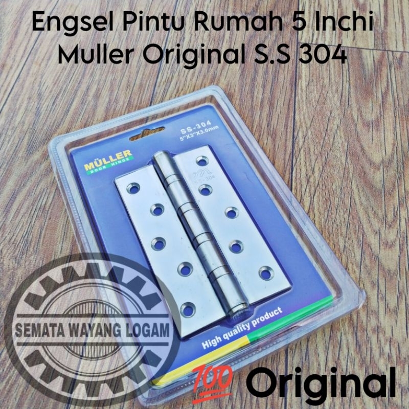 Engsel Pintu Muller Original Stainless Steel 304 5 Inchi Engsel Pintu Rumah Kupu Tarung 4 Inch Engse