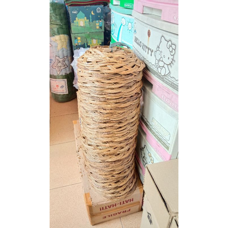 piring lidi /piring anyaman /piring rotan anyaman /piring lidi anyaman