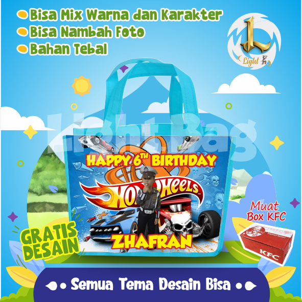 

TAS SOUVENIR ULTAH HOTWHEELS CUSTOM / TAS SOUVENIR PREMIUM / GRATIS DESAIN / BONUS FOTO ANAK / GOODIE BAG CUTE HOTWHEELS / TAS ULANG TAHUN HOTWHEELS / TAS ULTAH CUSTOM / TAS SOUVENIR 2 HARI JADI / TAS ULTAH / TAS ULANG TAHUN / BISA TAMBAH FOTO ANAK