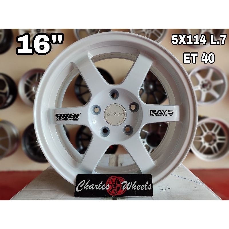 Velg Te37 Ring 16 Putih
