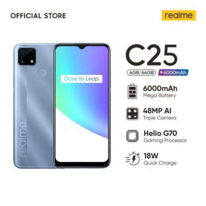 [Second] Realme C25s 4/128 GB, bonus 5 Case