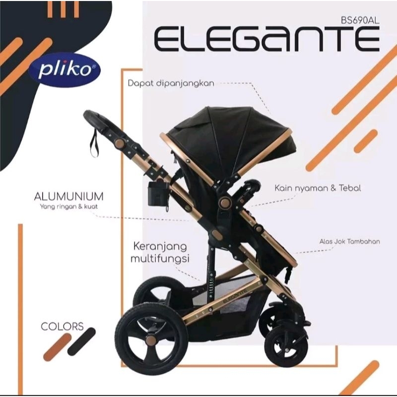 PRELOVED STROLLER PLIKO ELEGANTE|STROLLER PLIKO ELEGANTE|STROLLER BEKAS|STROLLER BAYI FULL SET|STROL