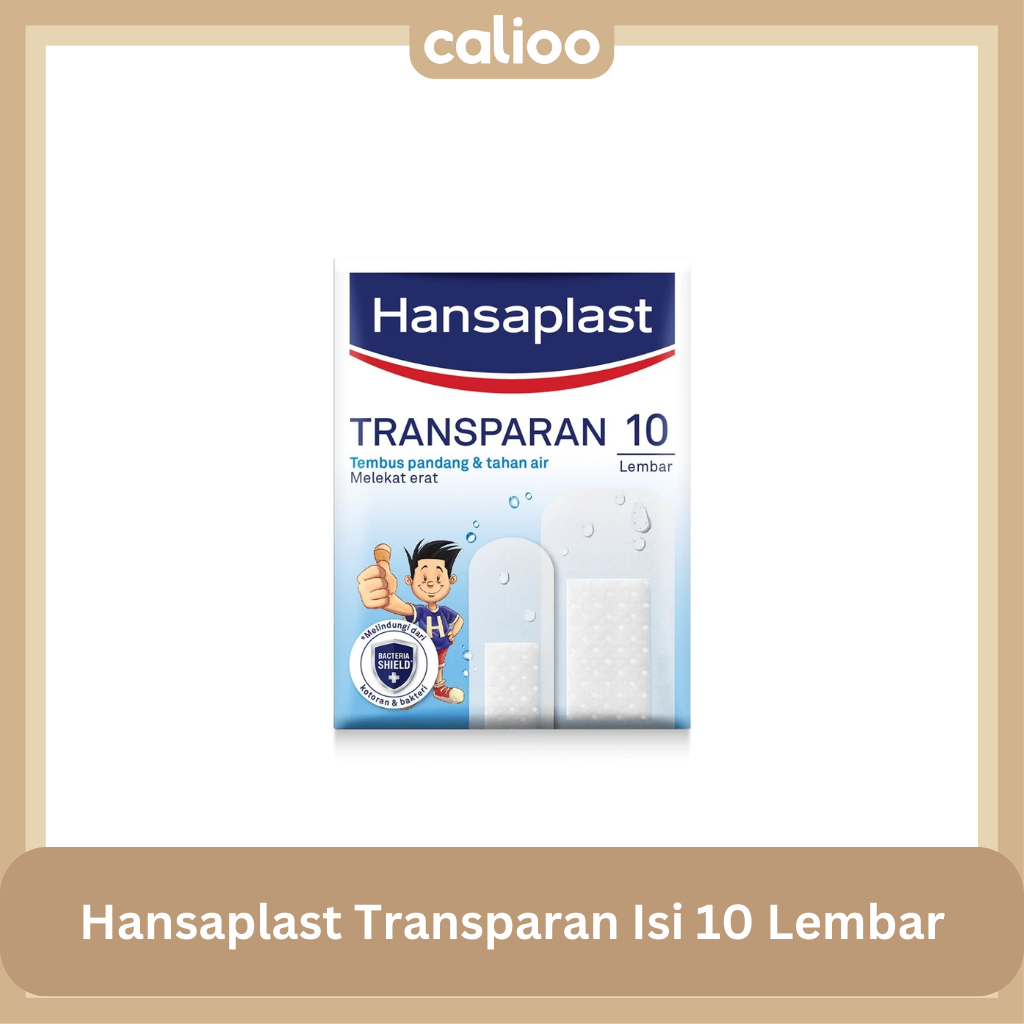 Hansaplast Transparan Isi 10 Lembar - Plester Anti Air