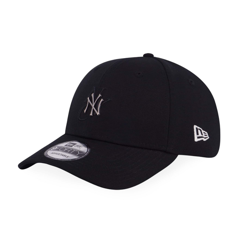 Topi New Era 9Forty NY Mini Rough Metal Badge Black Cap 100% Original Resmi