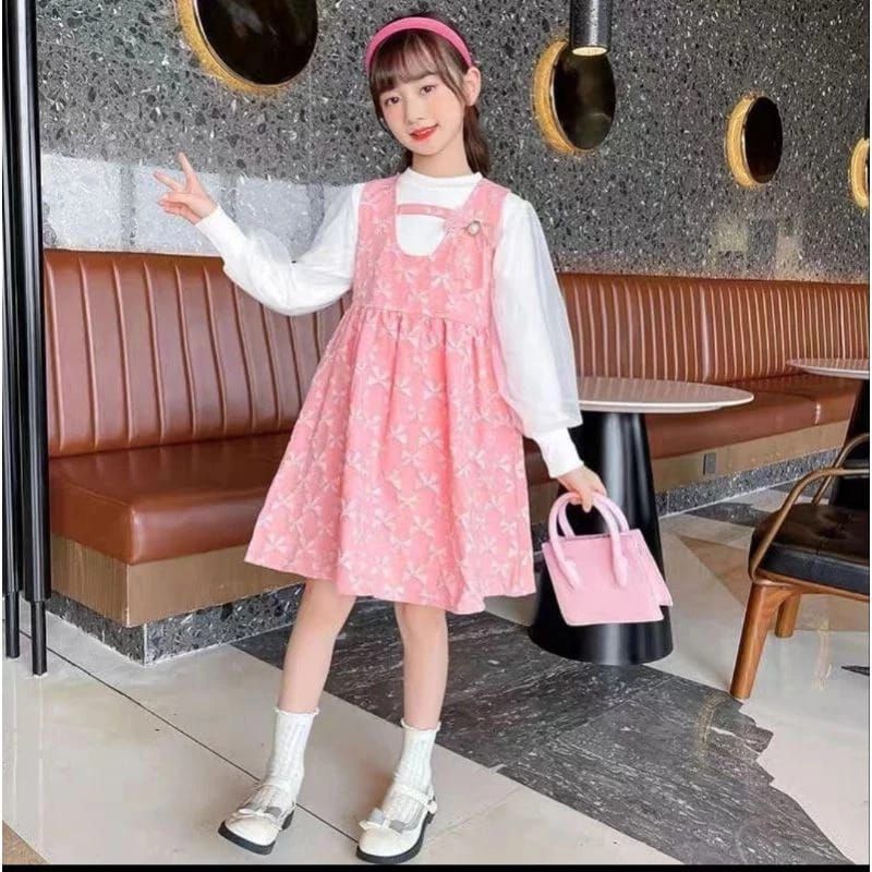 DRESS ANAK PEREMPUAN LENGAN PANJANG USIA 4-9 TAHUN  BAHAN PREMIUM IMPORT / DRESS ANAK PEREMPUAN IMPO