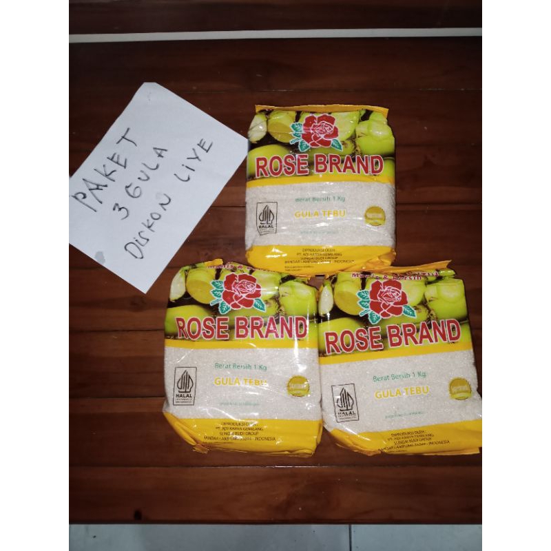 

paket gula 3kg kemasan 1kg diskon live jatim