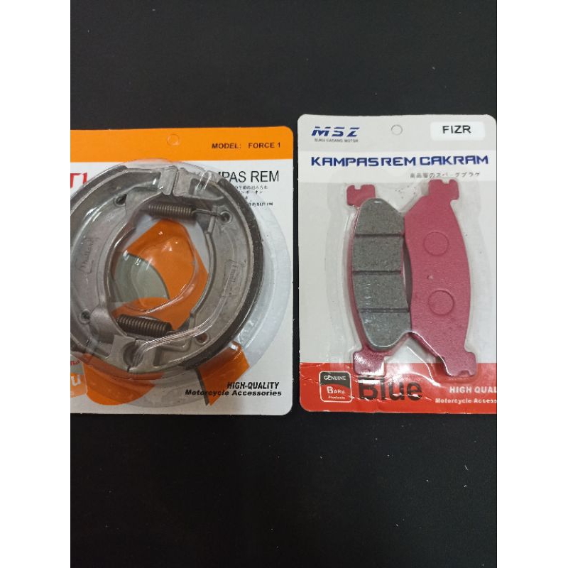 PAKET KAMPAS REM CAKRAM DEPAN DAN BELAKANG F1ZR JUPITER Z LAMA