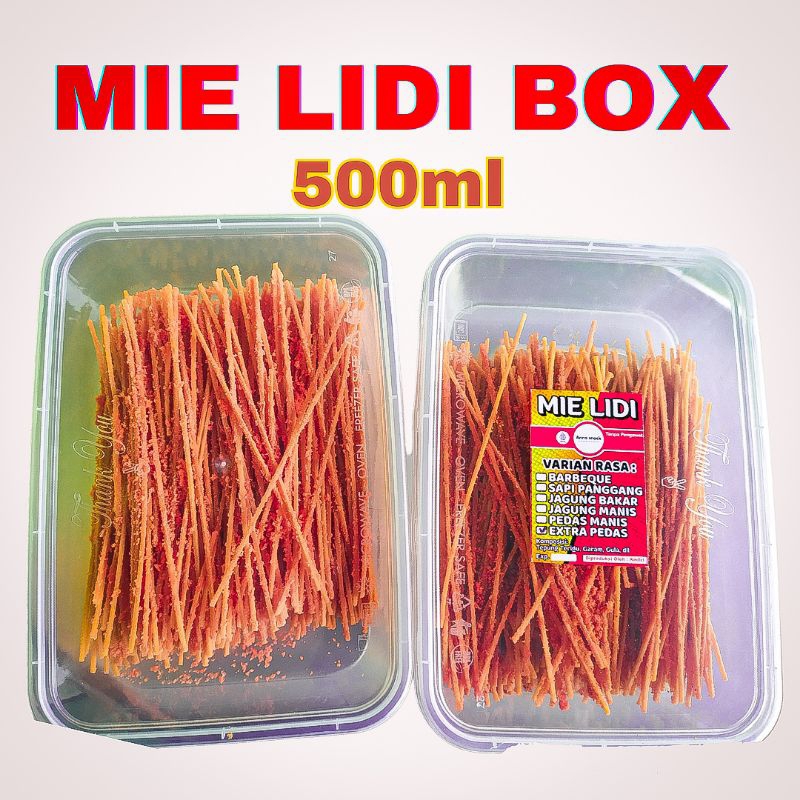 

Mie lidi 100gr/Mie lidi box/mie lidi pedas/mie lidi