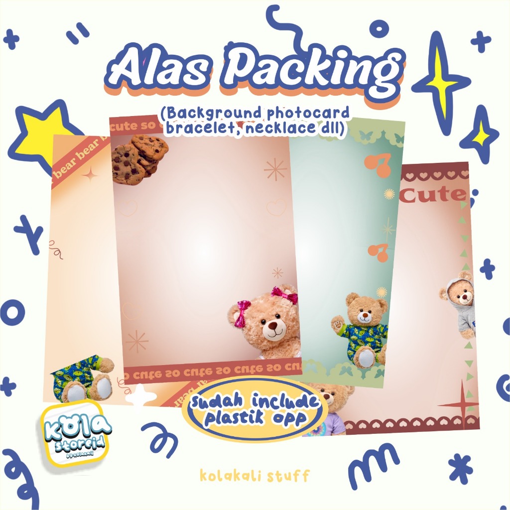 

[INCLUDE PLASTIK] ALAS PACKAGING BEAR FRAME EDITION | ALAS PHOTOCARD | KERTAS PACKING FREEBIES | ACCESORIES | CINCIN GELANG | CUSTOM PACKAGING | ALAS PACKING PHOTOCARD