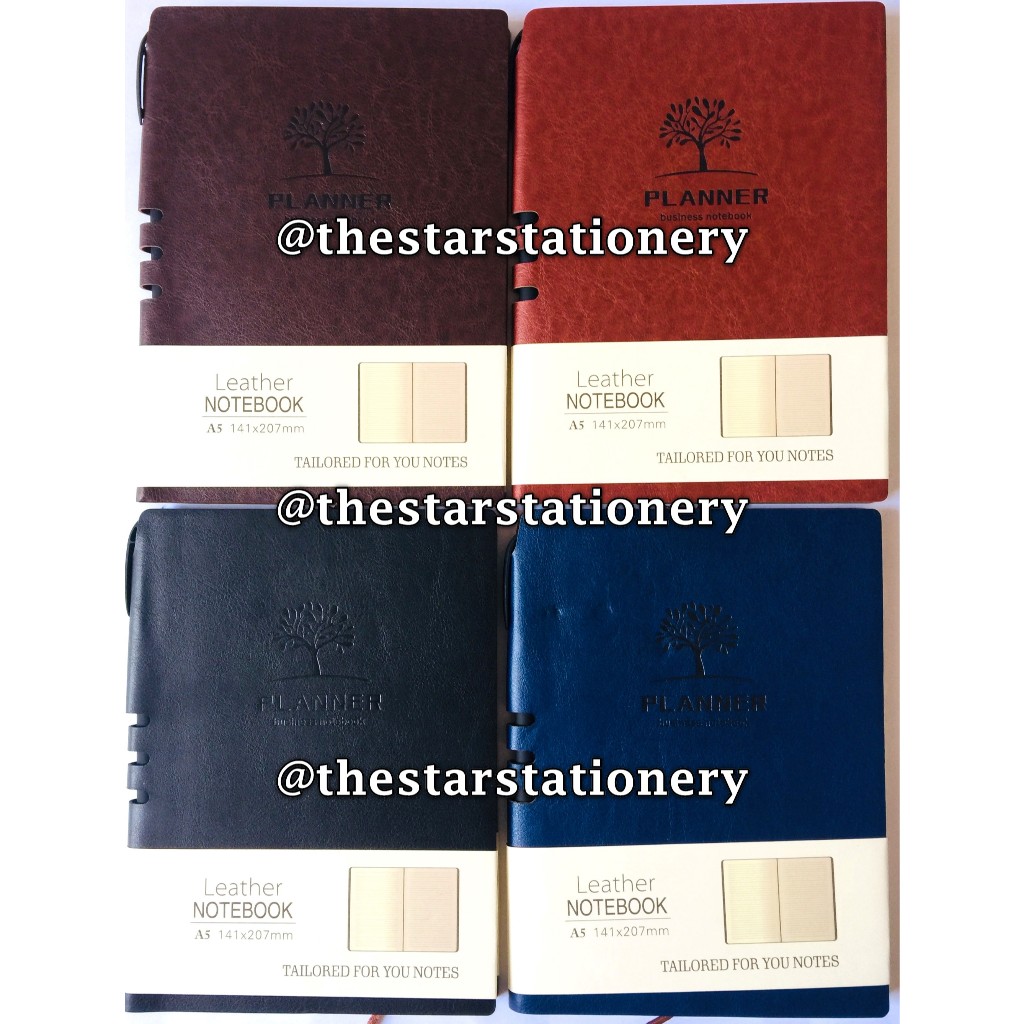 

(1 Biji) Buku Agenda A5 XN-3725 100 Lembar Cover Kulit + Bolpen / Diary Notebook Kulit A5