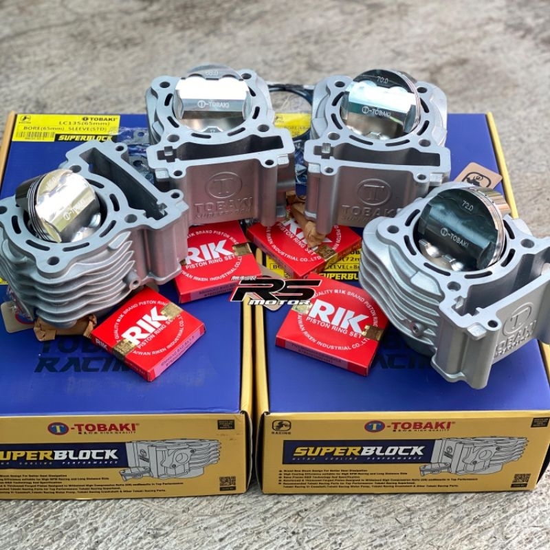 BLOK MX TOBAKI CERAMIC UKURAN 65 68 70 72 73 MX KING VIXION XABRE R15 TYPE SIRIP