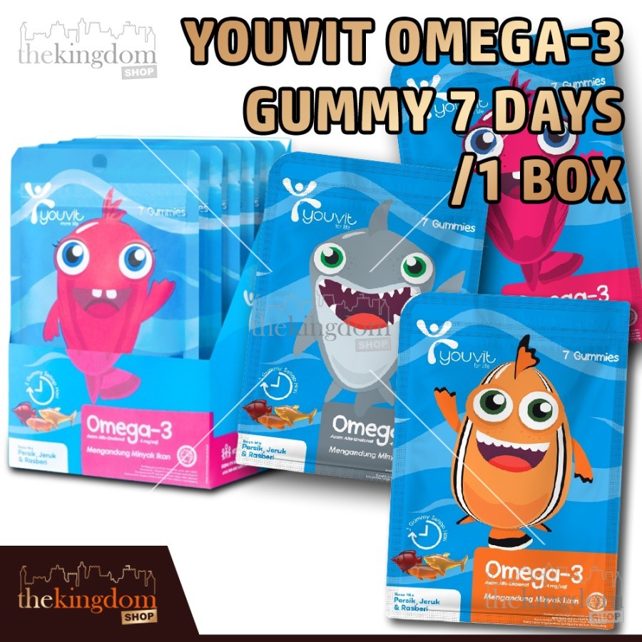 

Youvit Omega-3 Gummy Kids 7 Days Box Isi 6 Sachet Suplemen Vitamin Anak Multivitamin Ikan Kesehatan Otak Mata