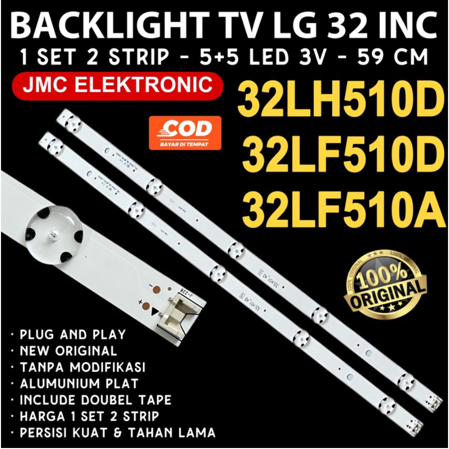 BACKLIGHT TV LED LG 32 INCH 32LH510 32LF510 32LH510D 32LF510D 32LF510A LAMPU BL 5 KANCING 3 VOLT